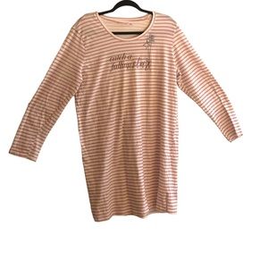 LA Vie En Rose MIDI length Night Gown